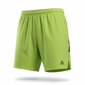 Reebok Neon Yellow Men's Athletic Shorts with Drawstring Waist Size 3XL